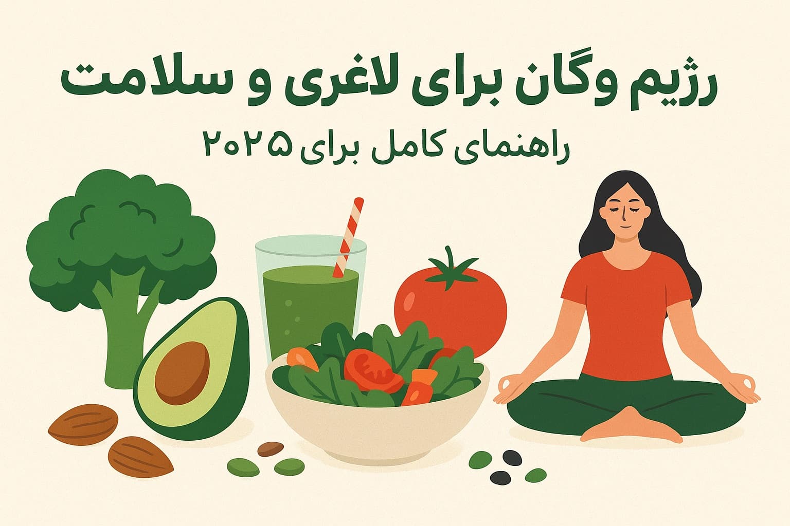 رژیم وگان برای لاغری و سلامت: راهنمای کامل برای ۲۰۲۵