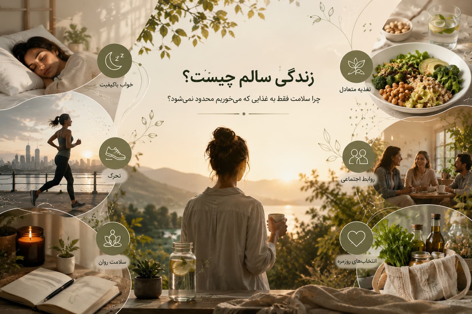 زندگی سالم چیست؟ چرا سلامت فقط به غذایی که می‌خوریم محدود نمی‌شود؟
