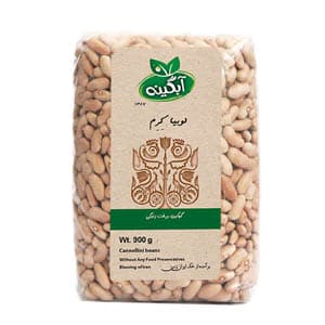 لوبیا کرم ارگانیک آبگینه 900 گرم