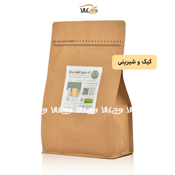 آرد بدون گلوتن کیک و شیرینی بدون شکر نیکو نان – 1 کیلوگرم