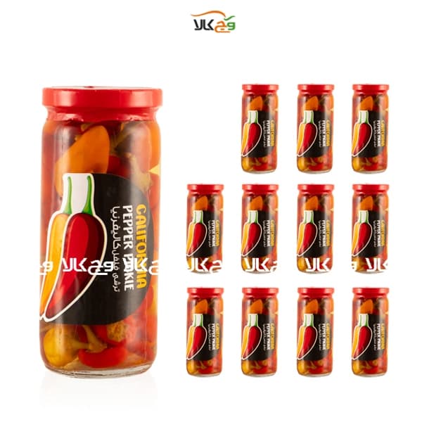 شیرینک ترشی فلفل کالیفرنیا کامبیز – 500 گرمی – 12 عددی