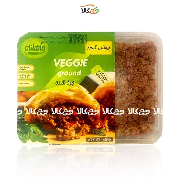 پروتیین گیاهی چرخ شده وگان ماهانام – 400 گرمی