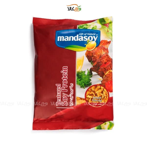 پروتیین سویا با طعم کبابی مانداسوی – 150 گرمی