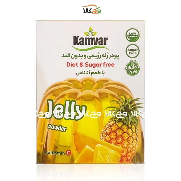 پودر ژله آناناس دیابتی بدون شکر کامور – 36 گرمی