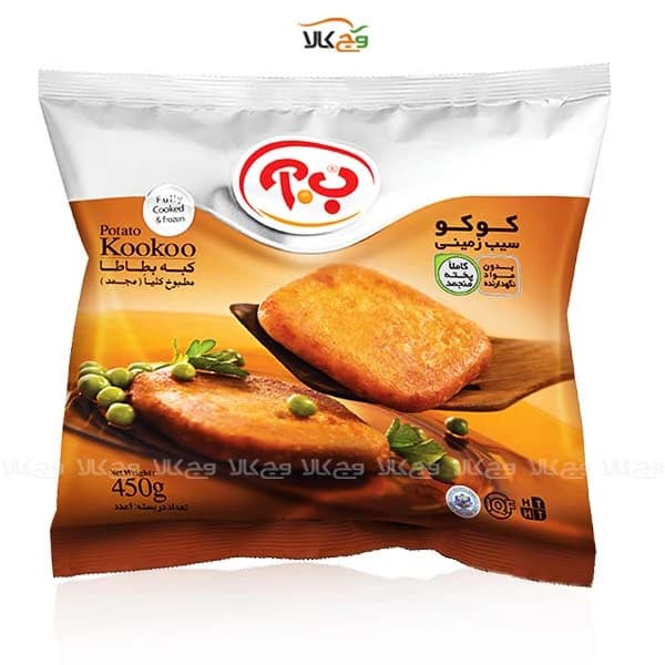 کوکو سیب زمینی آماده منجمد – ب.آ – 6 تکه – 450 گرم