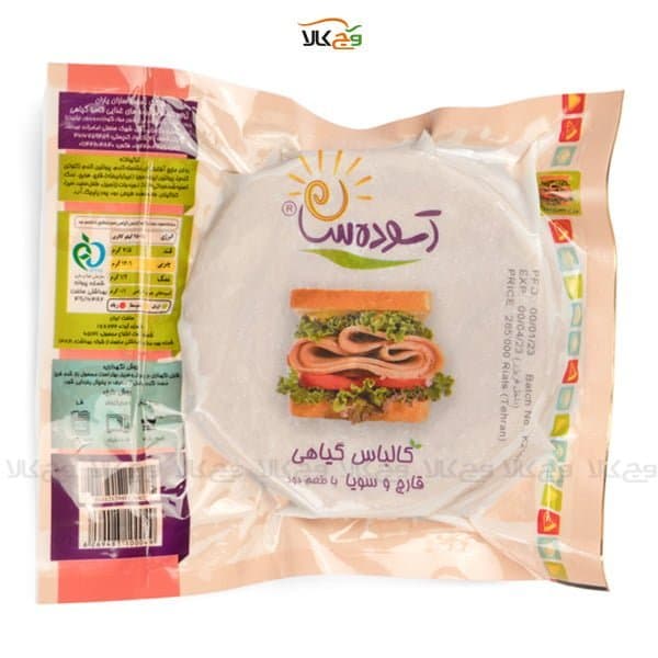 کالباس گیاهی وگان قارچ و سویا با طعم دودی آسوده‌سازان – 350 گرم