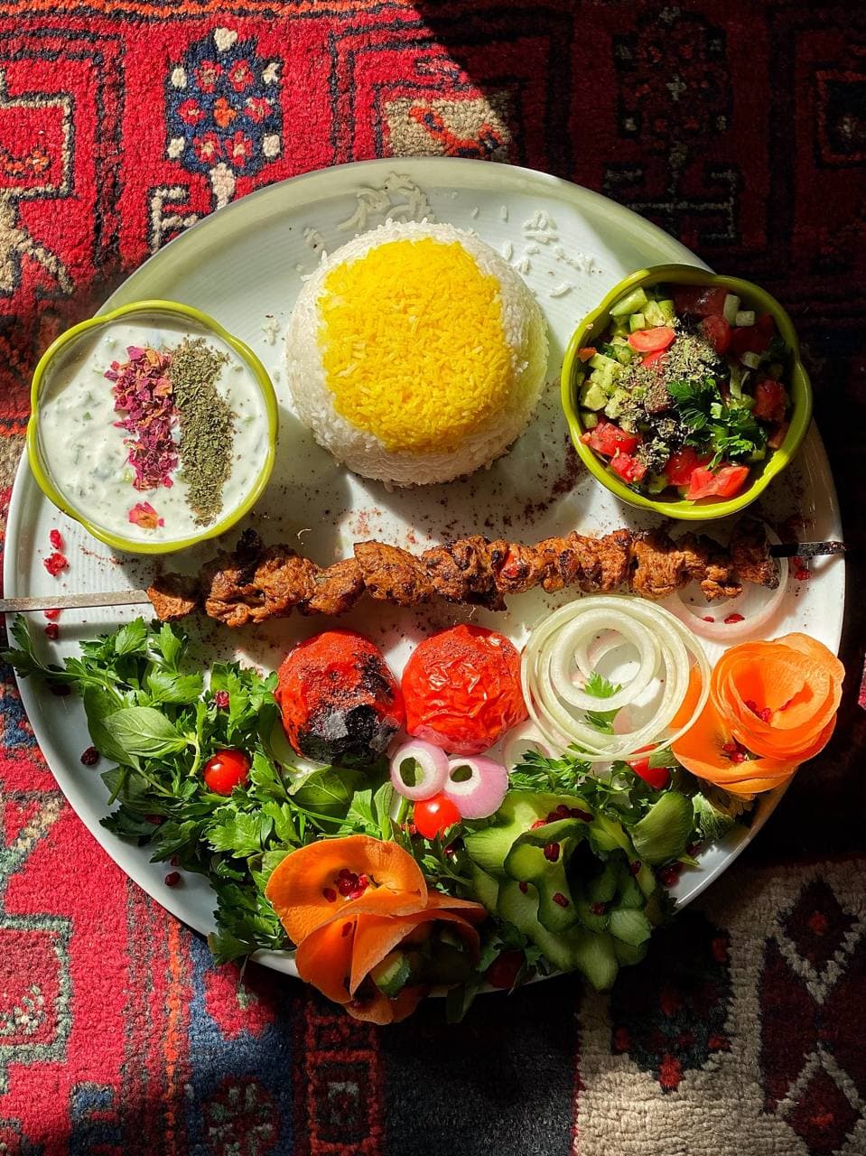 سینی کباب چنجه گیاهی
