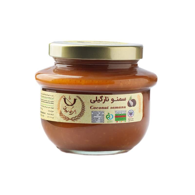 دسر جوانه گندم سمنو با طعم نارگیل