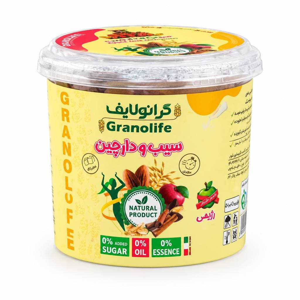 گرانولا رژیمی سیب دارچین لیوانی | 50 گرم